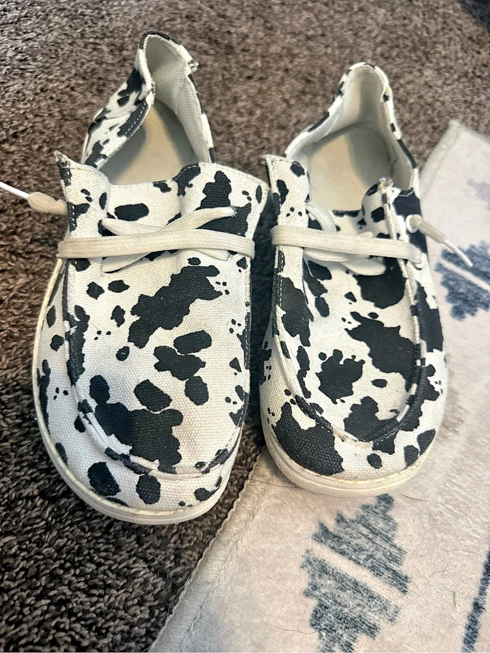 Hey Dude Wendy *inspired* Cow Print Sneakers